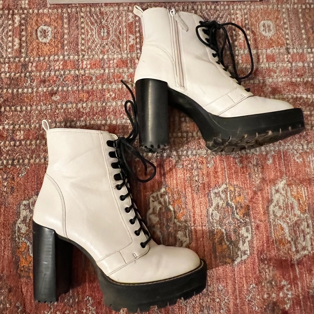White Heeled Boots from Nordstrom BP- Festival or Burning Man